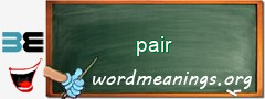 WordMeaning blackboard for pair